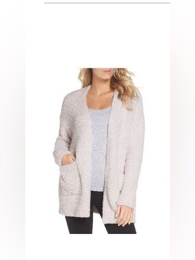 Barefoot Dreams Cream Fuzzy Cardigan